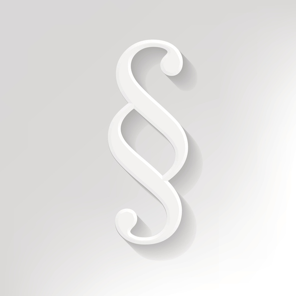 White paragraph symbol on gray - vector illustration
